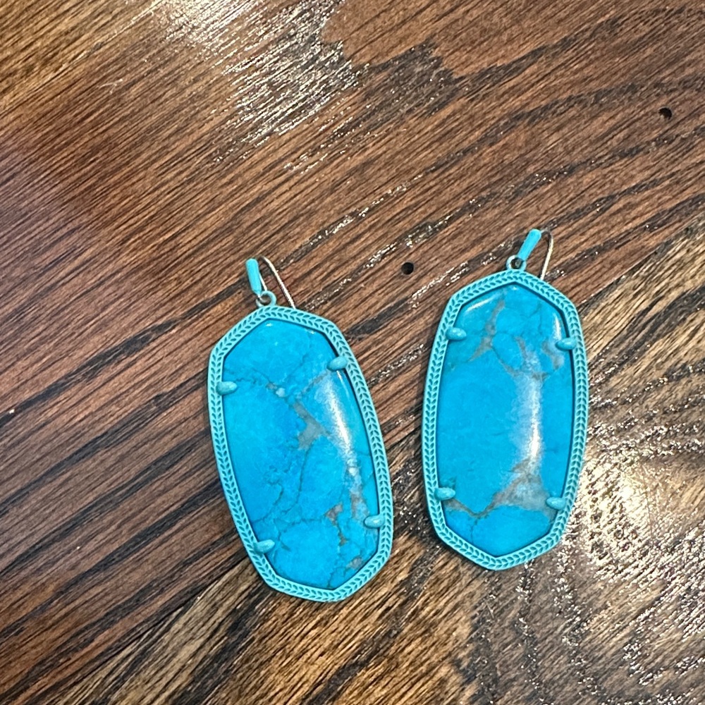 Turquoise Dangle Earrings - image 1